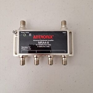 Antronix AMP MRA4-8/AC Broadband Cable TV Signal Booster With Power Supply
